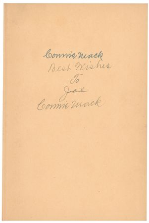Lot #1529 Connie Mack Book - Image 1
