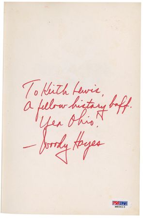 Lot #1499 Woody Hayes Book - Image 1