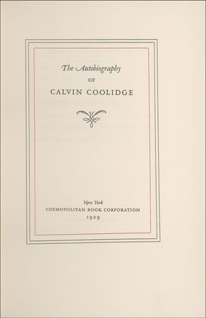 Lot #32 Calvin Coolidge Book - Image 2
