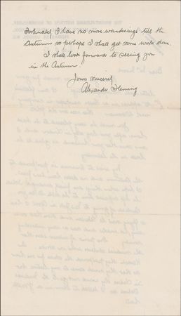 Lot #221 Alexander Fleming: Penicillin?s discoverer talks of successfully courting striking Pakistani medical students - Image 2