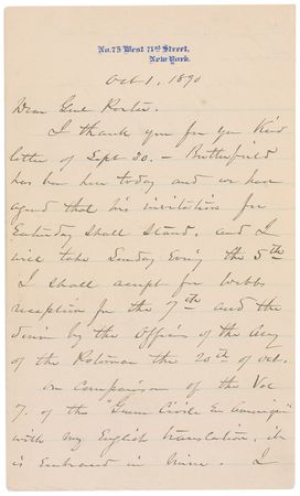Lot #414 William T. Sherman Handwritten Letter Signed - Image 1