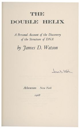 Lot #208 DNA: James D. Watson Book - Image 1