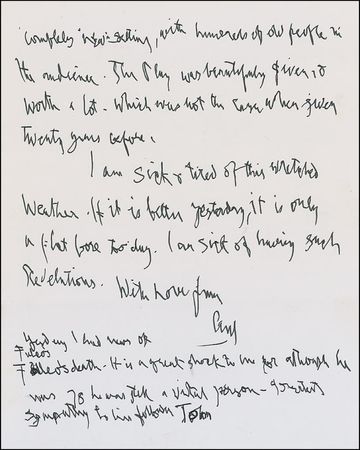 Lot #517 Cecil Beaton: Beaton bitingly writes to a friend, ?I hope you will take a trip soon somewhere. It will do you good after such a long vacation!? - Image 2