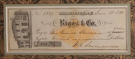 Lot #417 William T. Sherman Check - Image 2
