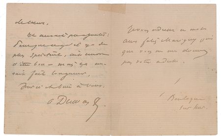 Lot #545 Alexandre Dumas, fils Handwritten Letter Signed - Image 1