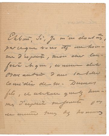Lot #545 Alexandre Dumas, fils Handwritten Letter Signed - Image 2