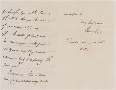 Lot #278 Robert Peel Handwritten Letter Signed - Image 2