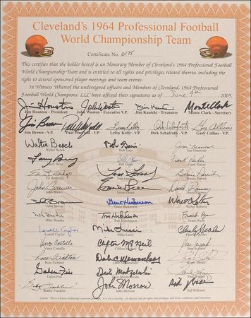 Lot #1494 Cleveland Browns Stock Certificates - Image 2