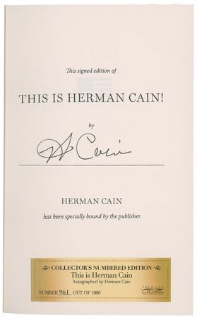 Lot #173 Herman Cain Book - Image 1