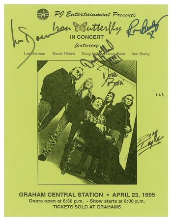 Lot #839 Iron Butterfly Set List and Flyer - Image 2