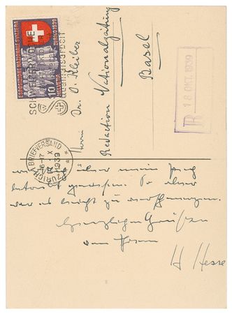 Lot #557 Hermann Hesse Handwritten Letter Signed - Image 2