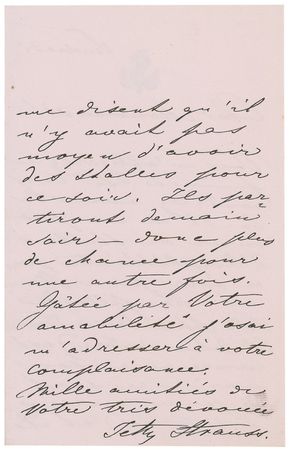 Lot #683 Jetty Strauss Handwritten Letter Signed - Image 2