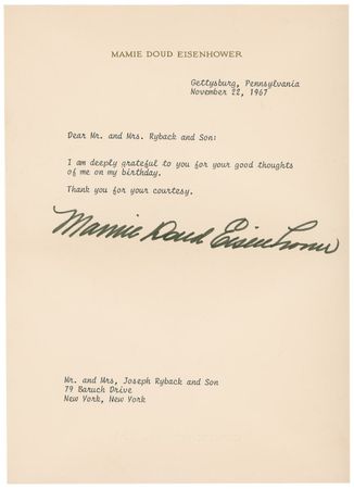 Lot #44 Mamie Doud Eisenhower Letters - Image 1