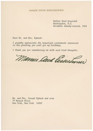 Lot #44 Mamie Doud Eisenhower Letters - Image 2