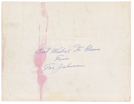 Lot #1251 Tor Johnson: Exceptionally rare signature from the Plan 9 icon - Image 2