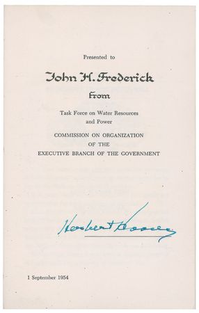 Lot #74 Herbert Hoover Presentation Speech - Image 1