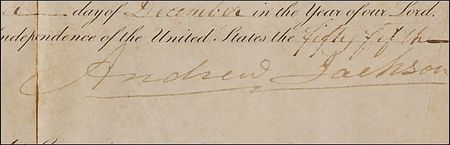 Lot #77 Andrew Jackson Signed Document - Image 2