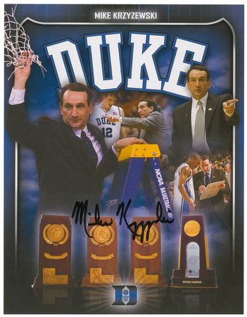 Lot #1562 Mike Krzyzewski Signed Photographs - Image 1