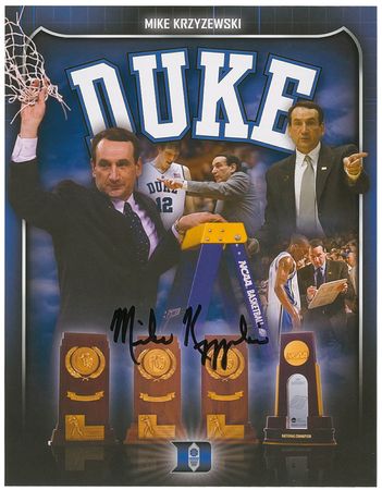 Lot #1562 Mike Krzyzewski Signed Photographs - Image 2