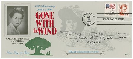 Lot #1213 Gone with the Wind: de Havilland and Rutherford First Day Covers - Image 2