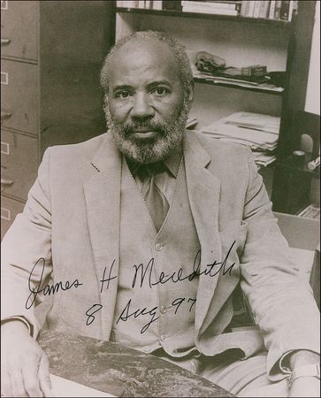 Lot #181 Civil Rights: Farmer and Meredith Signed Photographs - Image 1