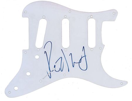 Lot #994 Rod Stewart Pickguard and Signed Photograph - Image 1