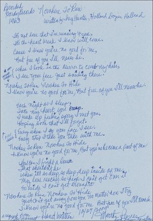 Lot #897 Martha and the Vandellas Handwritten Souvenir Lyrics - Image 1