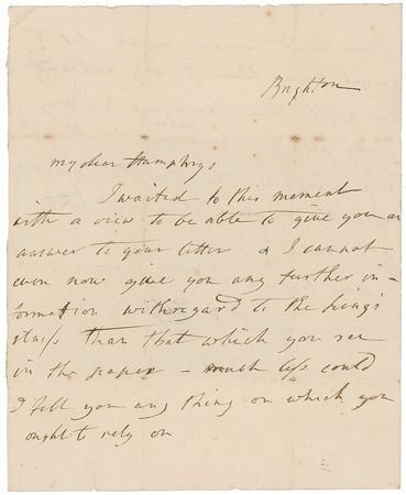 Lot #235 Henry Grattan: Grattan finds himself at a loss while attempting to communicate King George?s declining mental state - Image 1