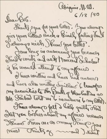 Lot #588 Georgia O?Keeffe Handwritten Letter Signed - Image 1