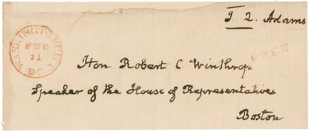 Lot #5 John Quincy Adams Free Frank