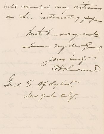 Lot #416 Philip H. Sheridan: The Yankee calvary commander “cannot well make any criticisms” to the colonel who saved the Union at the Battle of Franklin - Image 2