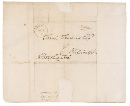 Lot #157 George Washington: Exceptionally rare and choice Washington letter concerning his grandson, highlighted by its intact, beautifully-signed free frank - Image 2