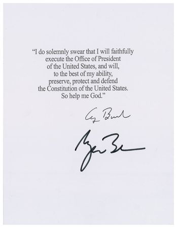 Lot #16 George and George W. Bush Souvenir Printed