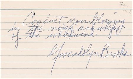 Lot #521 Gwendolyn Brooks - Image 1