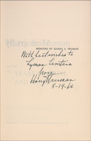 Lot #147 Harry S. Truman Book - Image 1