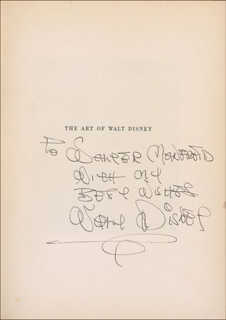 Lot #633 Walt Disney: Disney proudly signs his unrivaled body of work - Image 1