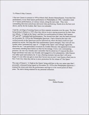 Lot #948 Queen: Freddie and the band sign a copy of A Night at the Opera - Image 3