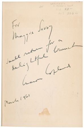 Lot #761 Aaron Copland - Image 1