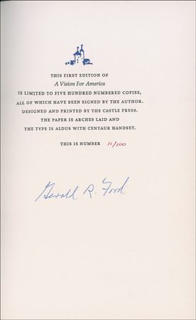 Lot #54 Gerald Ford Book - Image 1