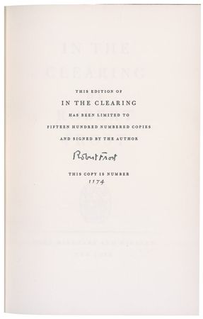 Lot #549 Robert Frost Book - Image 1