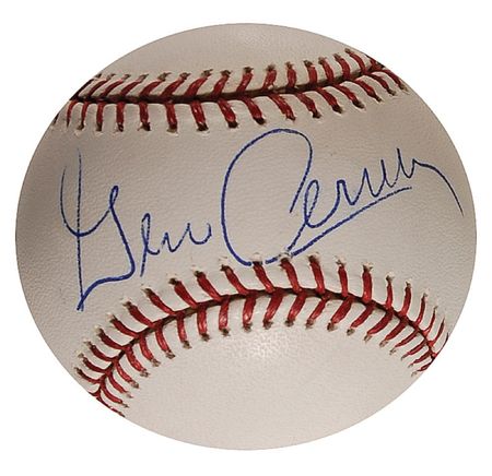 Lot #458 Gene Cernan Baseball and Program - Image 1
