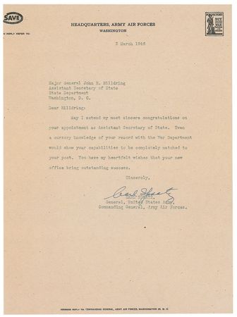 Lot #419 Carl Spaatz and H. Norman Schwarzkopf, Sr - Image 2