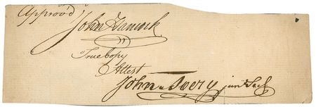 Lot #237 John Hancock: Exemplar signature of one of America's Founding Fathers - Image 1