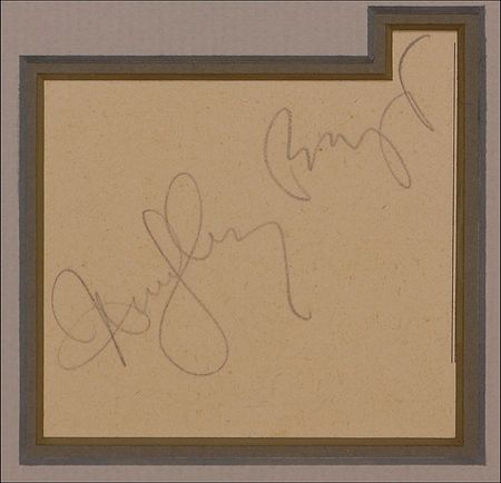 Lot #1114 Humphrey Bogart Signature - Image 2