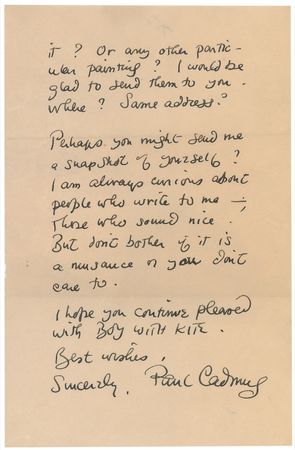 Lot #527 Paul Cadmus: ?Considered seriously the FUN is a bit desperate but?due to the few free hours, I suppose?there is vitality and intensity? - Image 2