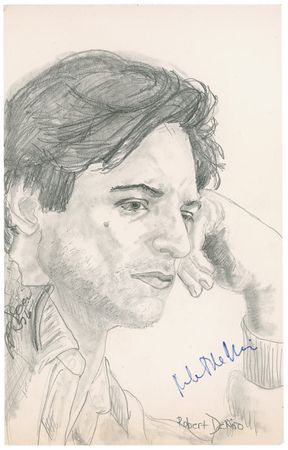 Lot #1180 Robert DeNiro and Al Pacino Sketches - Image 1