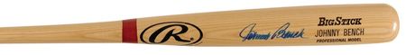 Lot #1480 Johnny Bench Bat and Book - Image 1