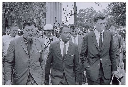 Lot #182 Civil Rights: Meredith and Shuttlesworth Signed Photographs - Image 1