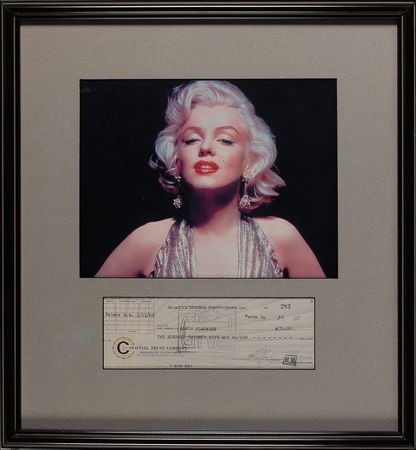 Lot #1320 Marilyn Monroe: Marilyn cuts a salary check to her personal hairdresser - Image 1