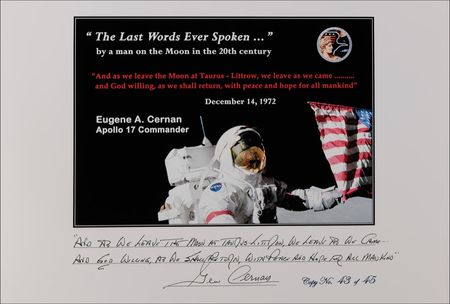 Lot #441 Apollo 17: Gene Cernan 